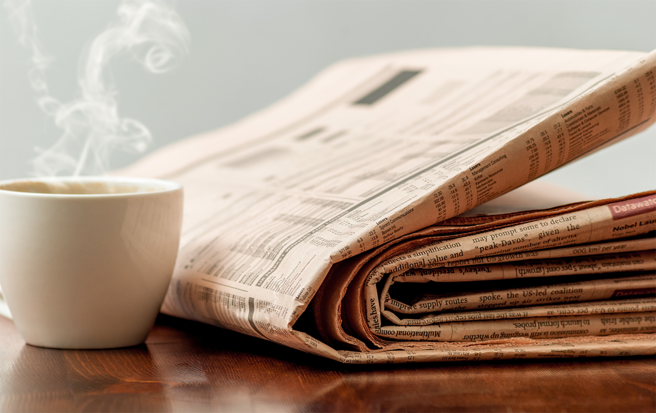 coffee and newspaper