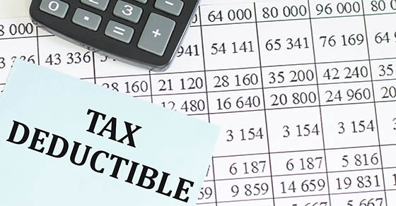 a banner image saying tax deducible