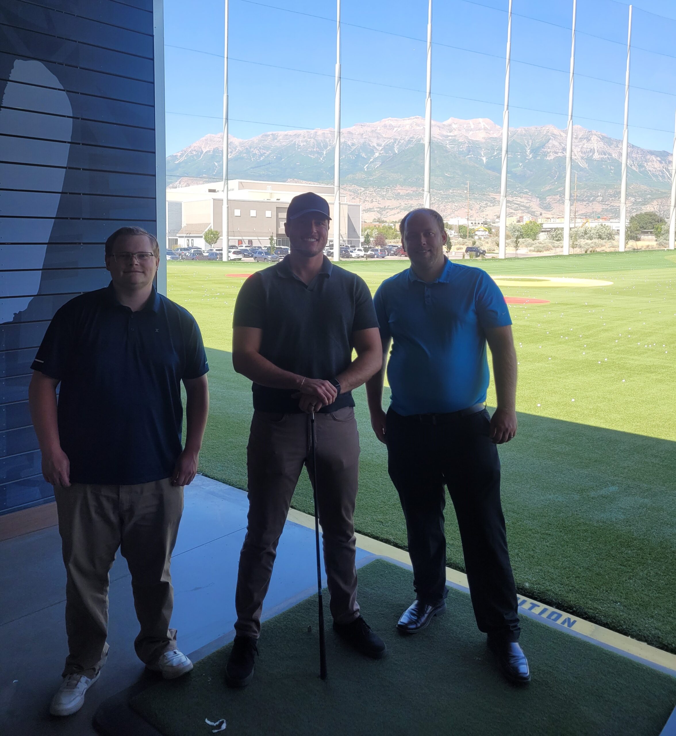 group photo at golf event