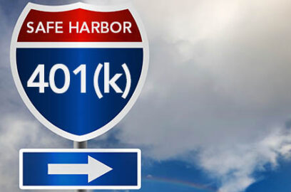 Red and blue road sign with retirement and 401K word, 3d rendering