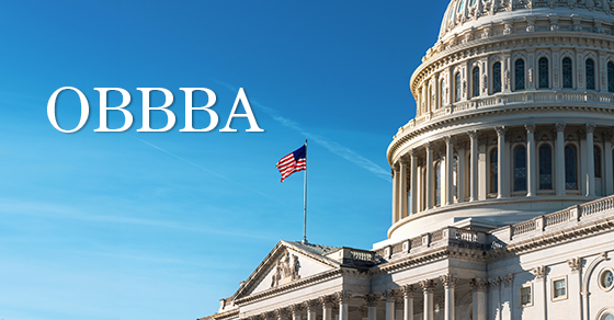 close up photo of US capitol with OBBA in text