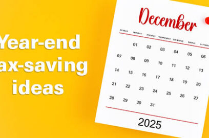 December 2025 calendar page with red push pin on yellow color background.