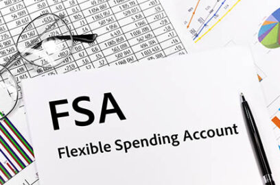 Flexible,Spending,Account,Fsa,Written,On,The,Sheet.,Pen,,Glasses,