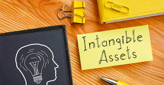 Intangible,Assets,Is,Shown,On,A,Business,Photo,Using,The