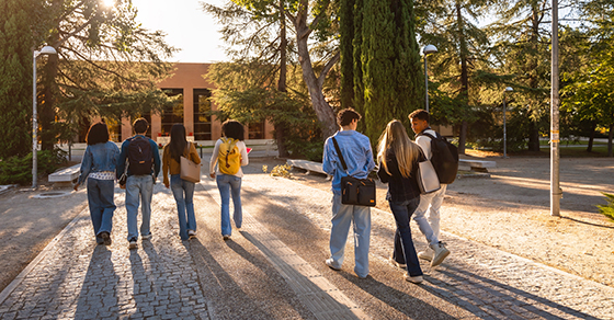 College, Campus, students, walking to class,
