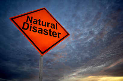 Caution, Red, Sign, Natural Disaster, sky, overcast, storm