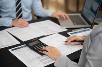 Finance and accountant team, working in office, for accounting and preparation services, for financial statements and cash flow with analyze data insight for finance and taxation planning.