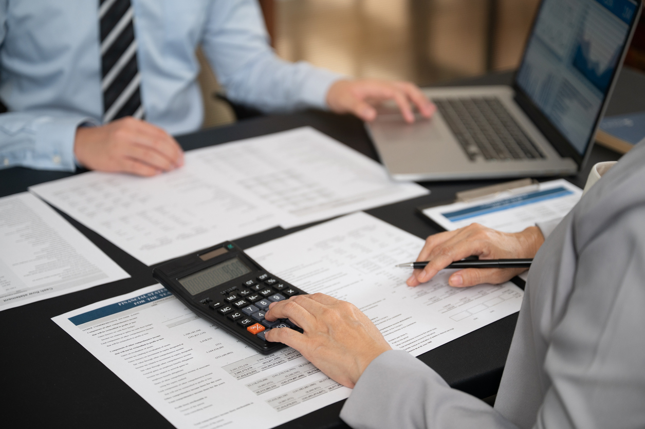 Finance and accountant team, working in office, for accounting and preparation services, for financial statements and cash flow with analyze data insight for finance and taxation planning.
